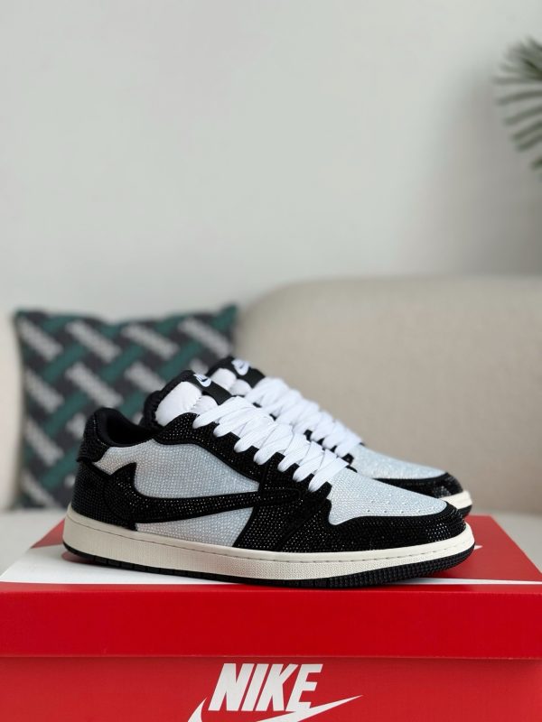 ¡¸#5708¡¹Jordan 1 Hand-Set Rhinestones Low Sneakers