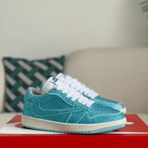 ¡¸#5709¡¹Jordan 1 Hand-Set Rhinestones Low Sneakers