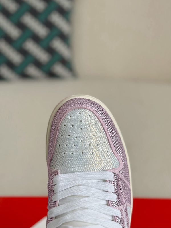 ¡¸#5711¡¹Jordan 1 Hand-Set Rhinestones Low Sneakers - Image 7