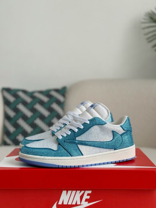 ¡¸#5712¡¹Jordan 1 Hand-Set Rhinestones Low Sneakers - Image 2
