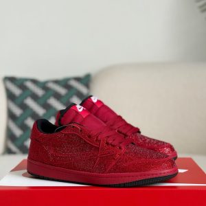 ¡¸#5714¡¹Jordan 1 Hand-Set Rhinestones Low Sneakers
