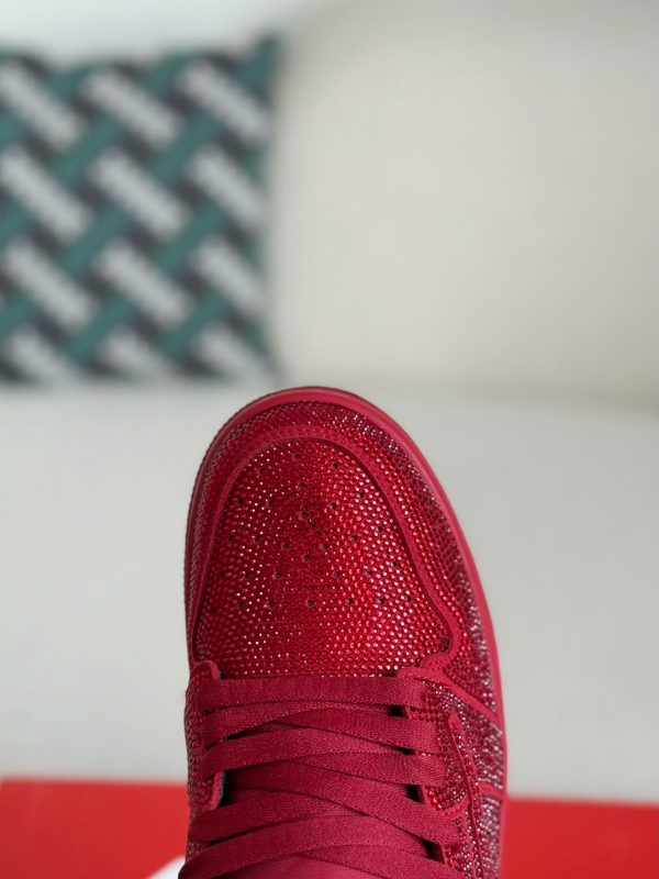 ¡¸#5714¡¹Jordan 1 Hand-Set Rhinestones Low Sneakers - Image 6