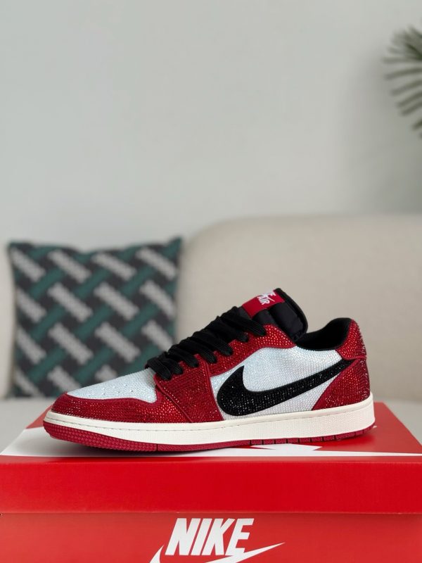 ¡¸#5716¡¹Jordan 1 Hand-Set Rhinestones Low Sneakers - Image 9