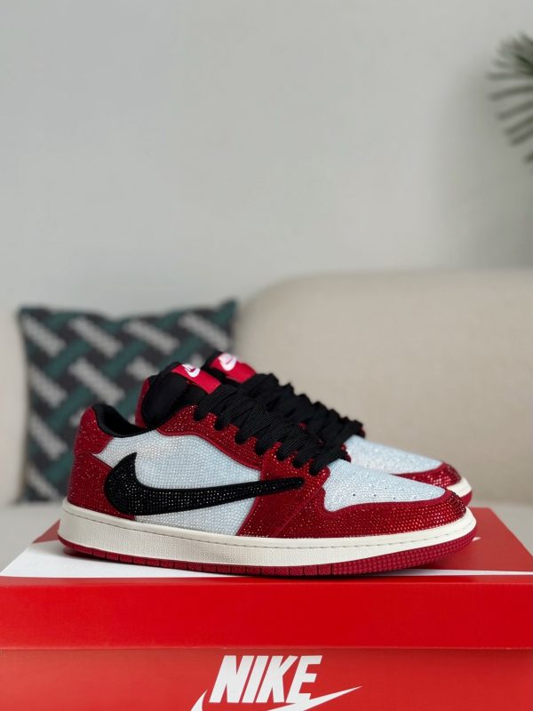 ¡¸#5716¡¹Jordan 1 Hand-Set Rhinestones Low Sneakers