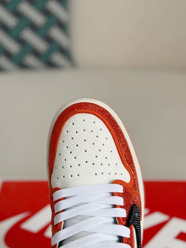 ¡¸#5719¡¹Jordan 1 Off-white Hand-Set Rhinestones High Sneakers - Image 6