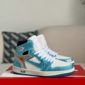 ¡¸#5720¡¹Jordan 1 Off-white Hand-Set Rhinestones High Sneakers
