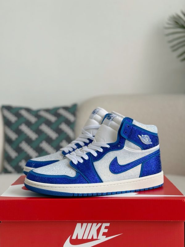 ¡¸#5725¡¹Jordan 1 Hand-Set Rhinestones High Sneakers - Image 2