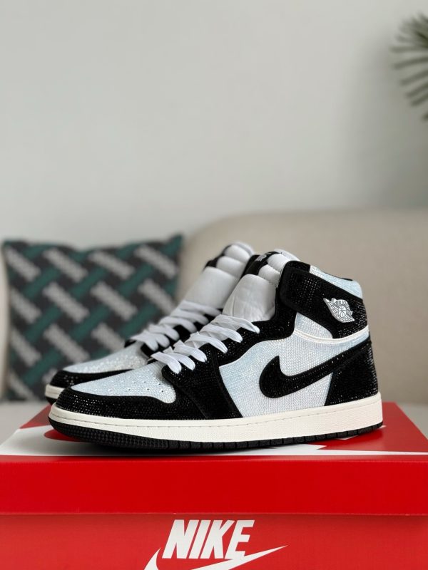 ¡¸#5726¡¹Jordan 1 Hand-Set Rhinestones High Sneakers - Image 2