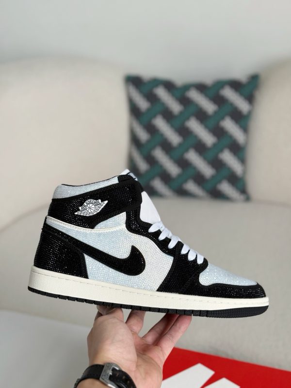 ¡¸#5726¡¹Jordan 1 Hand-Set Rhinestones High Sneakers - Image 7