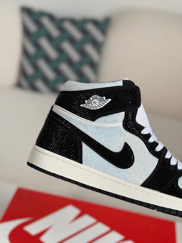 ¡¸#5726¡¹Jordan 1 Hand-Set Rhinestones High Sneakers - Image 8