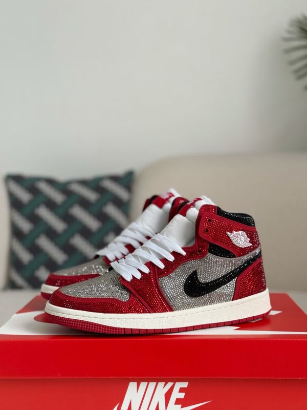 ¡¸#5728¡¹Jordan 1 Hand-Set Rhinestones High Sneakers - Image 2