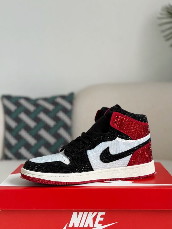¡¸#5729¡¹Jordan 1 Hand-Set Rhinestones High Sneakers - Image 9