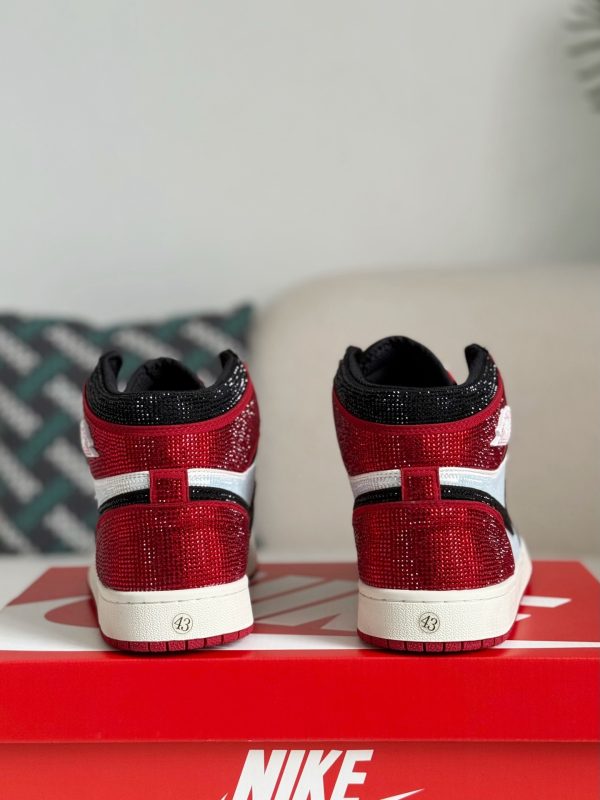 ¡¸#5729¡¹Jordan 1 Hand-Set Rhinestones High Sneakers - Image 3