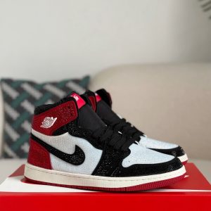 ¡¸#5729¡¹Jordan 1 Hand-Set Rhinestones High Sneakers