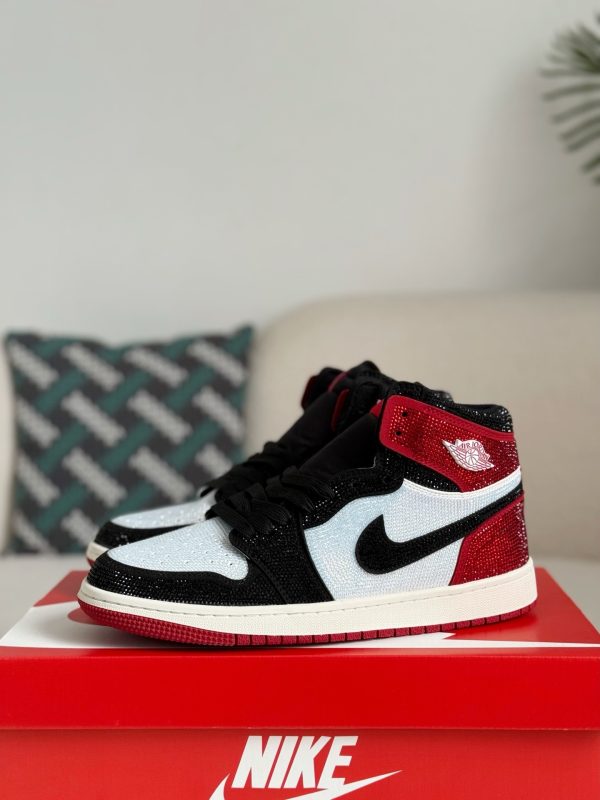 ¡¸#5729¡¹Jordan 1 Hand-Set Rhinestones High Sneakers - Image 2