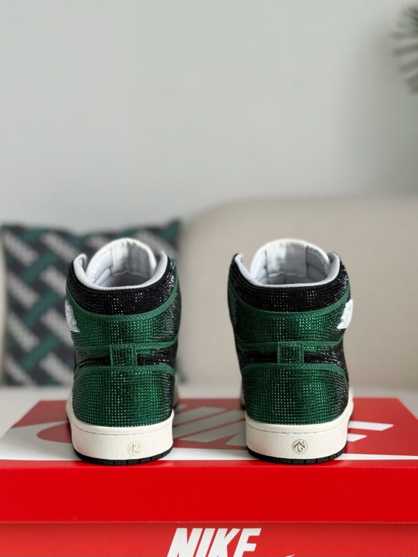 ¡¸#5732¡¹Jordan 1 Hand-Set Rhinestones High Sneakers - Image 3