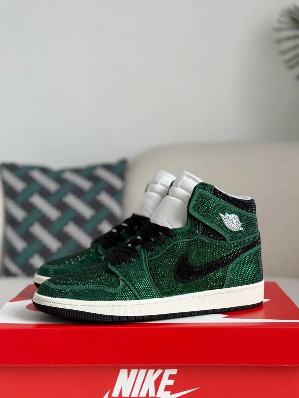 ¡¸#5732¡¹Jordan 1 Hand-Set Rhinestones High Sneakers - Image 2