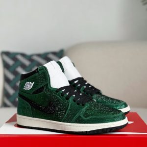 ¡¸#5732¡¹Jordan 1 Hand-Set Rhinestones High Sneakers
