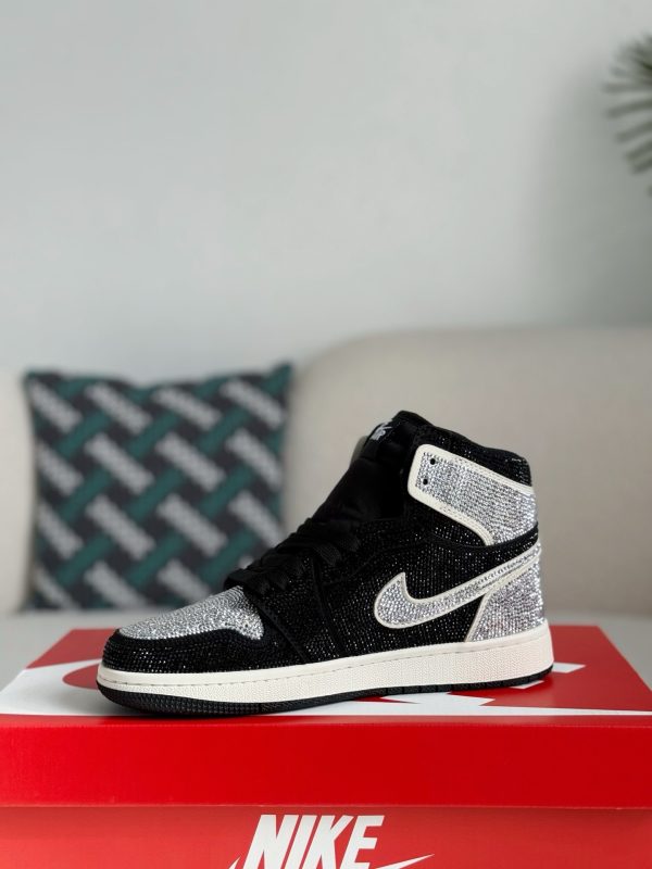 ¡¸#5733¡¹Jordan 1 Hand-Set Rhinestones High Sneakers - Image 9