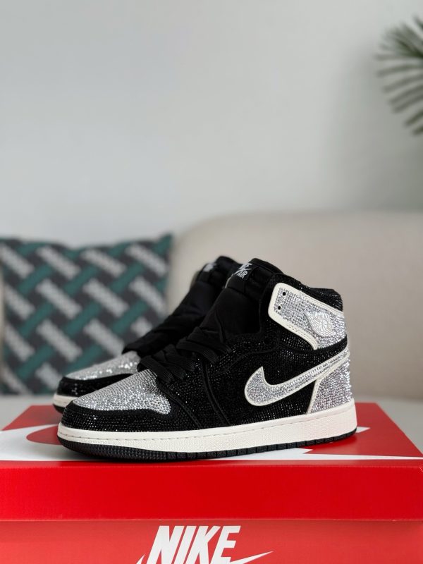¡¸#5733¡¹Jordan 1 Hand-Set Rhinestones High Sneakers - Image 2