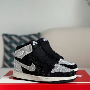 ¡¸#5733¡¹Jordan 1 Hand-Set Rhinestones High Sneakers