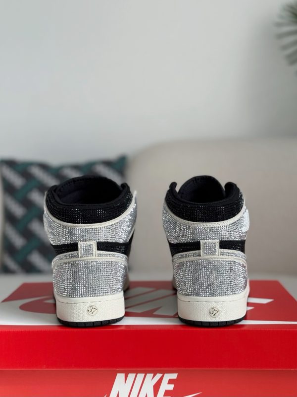 ¡¸#5733¡¹Jordan 1 Hand-Set Rhinestones High Sneakers - Image 3