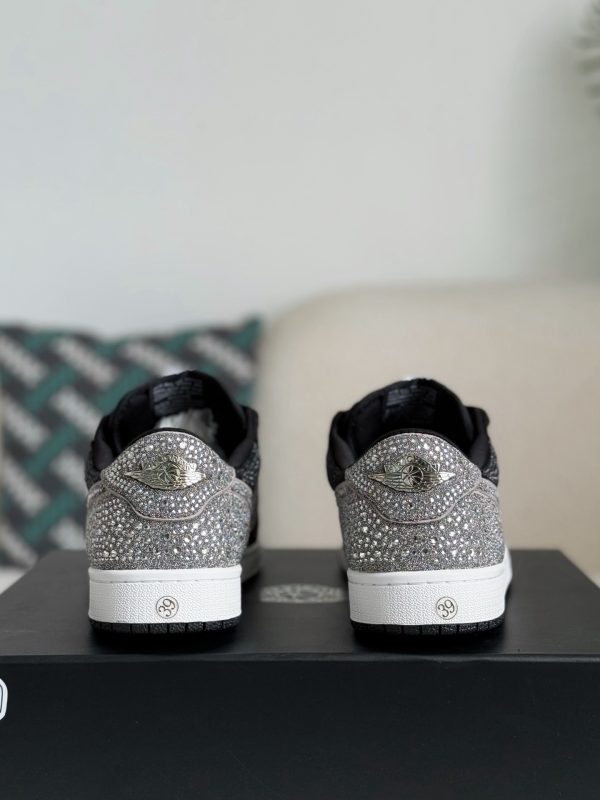¡¸#5699¡¹Jordan 1 Hand-Set Rhinestones Low Sneakers - Image 3